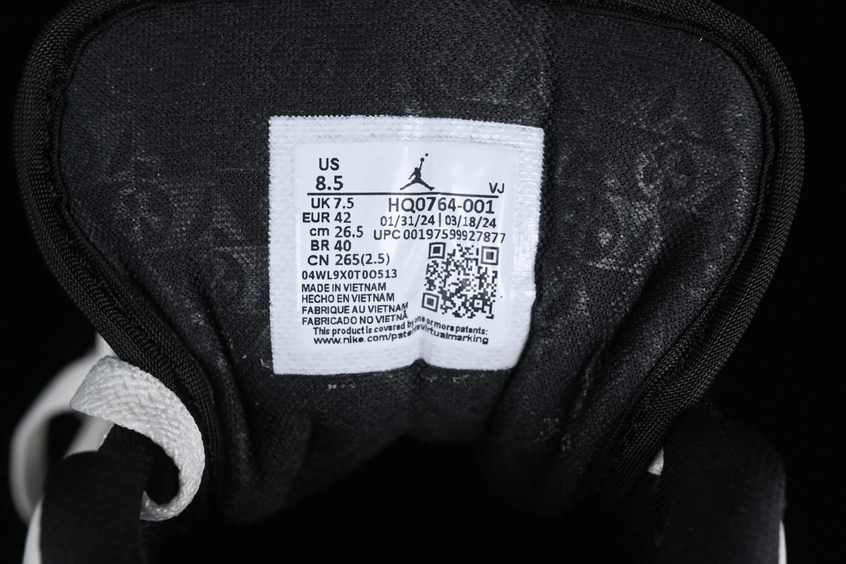 All categories Air Jordan Jordan series basketball shoes Air Jordan 1 Low G version pure original Air Jordan 1 Low "Quai 54" AJ1 Joe 1 white black blue low-top cultural casual sneakers HQ0764-001